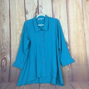 Habitat Clothes to Live In crinkle Hi/Lo tunic